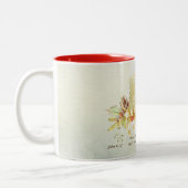 ジョンの8:12イエス・キリストは、私です世界のライト言いました ツートーンマグカップ (左)