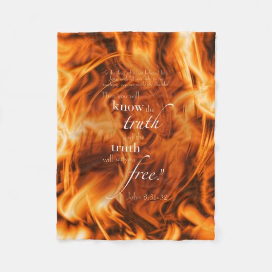 ジョンの8:31 - 32 フリースブランケット (正面)