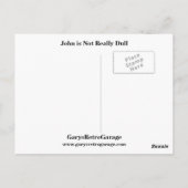 ジョンはあまり退屈ではない ポストカード (裏面)