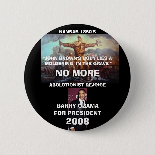 ジョンは体を茶色にします 缶バッジ (正面)