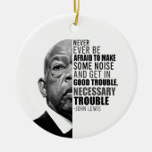ジョンは決して恐れずにルイスの音を立てる セラミックオーナメント (正面)