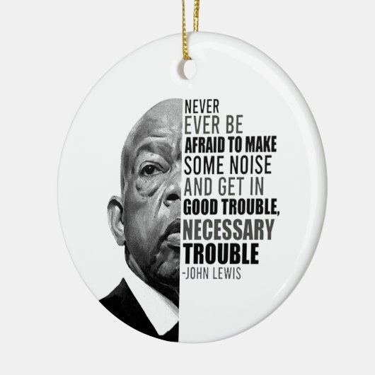 ジョンは決して恐れずにルイスの音を立てる セラミックオーナメント (左)