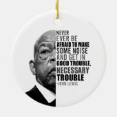 ジョンは決して恐れずにルイスの音を立てる セラミックオーナメント (裏面)