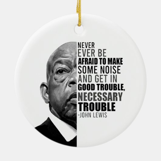 ジョンは決して恐れずにルイスの音を立てる セラミックオーナメント (裏面)