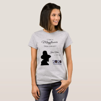 ジョンアルデンMayflowerの子孫の女性のTシャツ Tシャツ
