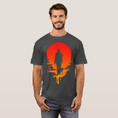 ジョンウィックと犬のサンセットギフト Tシャツ (正面フル)