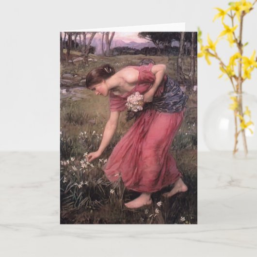 ジョンウィリアムのウォーターハウスのスイセン カード (黄色い花)