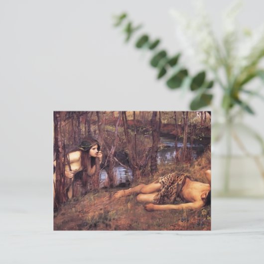 ジョンウィリアムのウォーターハウスNaiad ポストカード (スタンド正面)