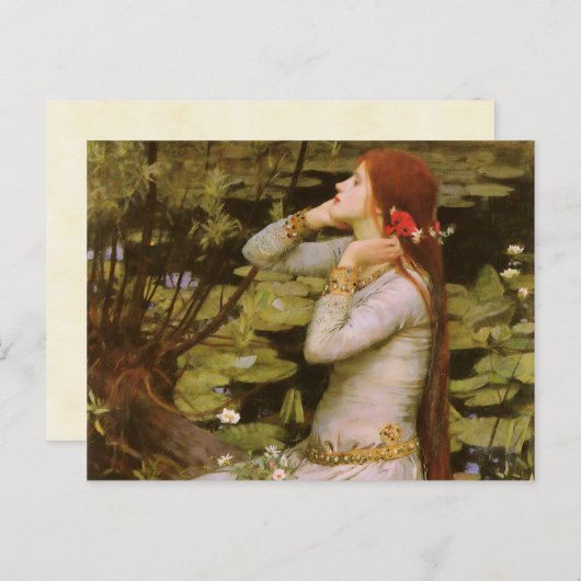 ジョンウィリアムウォーターハウスオフェリア ポストカード (正面/裏面)