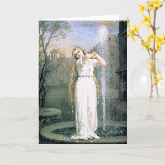 ジョンウィリアムウォーターハウスオンディーン カード (黄色い花)