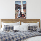 ジョンウィリアムウォーターハウスザ魔法サークル キャンバスプリント (インサイチュ (寝室))