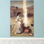 ジョンウィリアムウォーターハウスザ魔法サークル キャンバスプリント (インサイチュ (ウッドフロア))