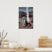 ジョンウィリアムウォーターハウスザ魔法サークル ポスター (キッチン)