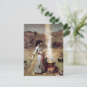 ジョンウィリアムウォーターハウスザ魔法サークル ポストカード (スタンド正面)