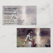 ジョンウィリアムウォーターハウスザ魔法サークル 名刺 (正面/裏面)