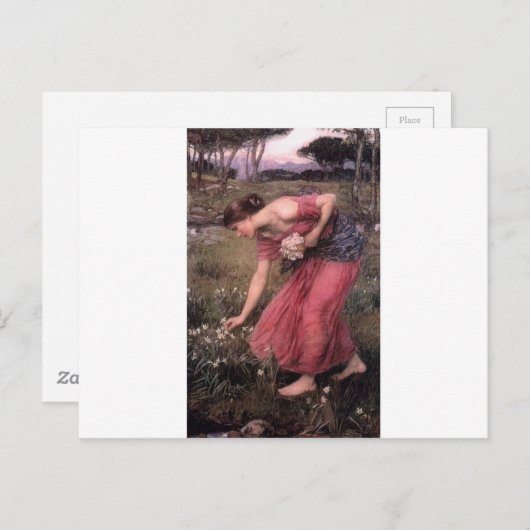 ジョンウィリアムウォーターハウスナルキッシスファインアート ポストカード (正面/裏面)