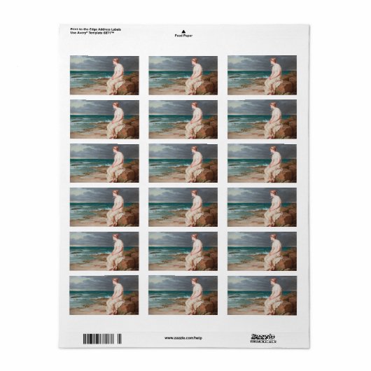 ジョンウィリアムウォーターハウスミランダアートラベル ラベル (フルシート)