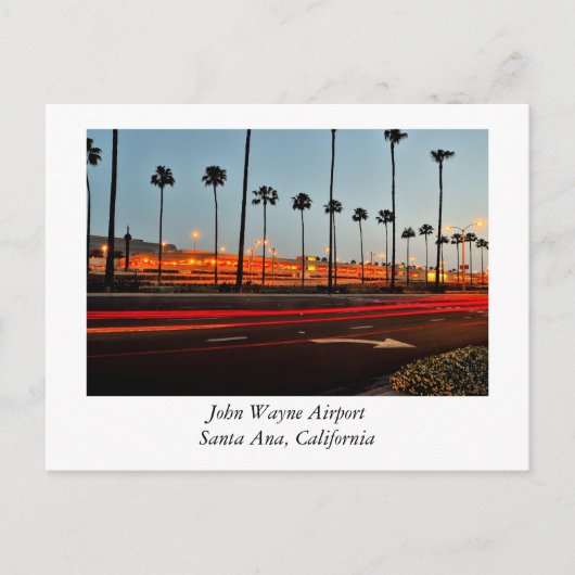 ジョンウェイン空港サンタアナカリフォルニア ポストカード (正面)
