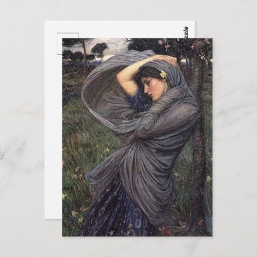 ジョンウォーターハウスアートボレアスかわいらしレディーポストカード ポストカード (正面/裏面)