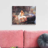 ジョンウォーターハウスザシャロットの女性 キャンバスプリント (インサイチュ (リビング))