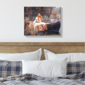 ジョンウォーターハウスザシャロットの女性 キャンバスプリント (インサイチュ (寝室))