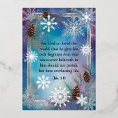 ジョンエレガントバイブル・クリスマスの水彩福音 箔シーズンカード (正面)