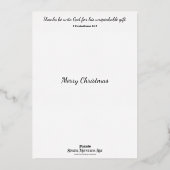 ジョンエレガントバイブル・クリスマスの水彩福音 箔シーズンカード (裏面)