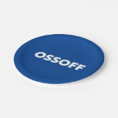 ジョンオッソフジョージア上院ランオフブルーホワイトパーティー ペーパープレート (アングル)