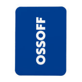 ジョンオッソフジョージア上院ランオフブルー白 マグネット (縦)