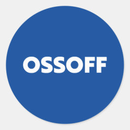 ジョンオッソフジョージア上院ランオフブルー白 ラウンドシール