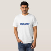 ジョンオッソフジョージア上院ランオフブルー白 Tシャツ (正面フル)