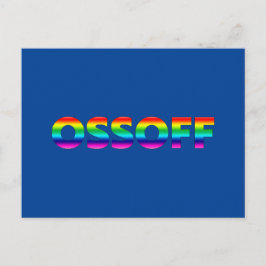 ジョンオッソフジョージア上院ランオフプライドlgbt blue ポストカード