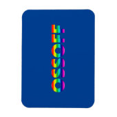 ジョンオッソフジョージア上院ランオフプライドlgbt blue マグネット (縦)