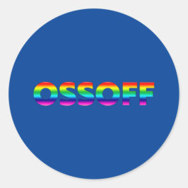 ジョンオッソフジョージア上院ランオフプライドlgbt blue ラウンドシール