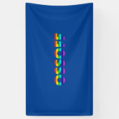 ジョンオッソフジョージア上院ランオフプライドlgbt blue 横断幕 (縦)