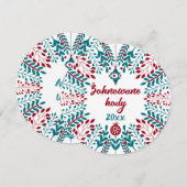 ジョンオーネ・ホディ、アッパーソルブ語のクリスマスグリーティング シーズンカード (正面/裏面)