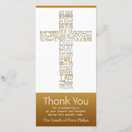 ジョンキリスト教の十字の14の悔やみや弔慰は2感謝していしています サンキューカード