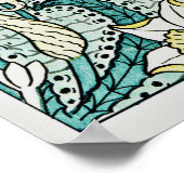 ジョンキル花柄、アールヌーボー ポスター (角)