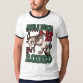 🎄ジョングルホースロデオTシャツ - ウエスタンクリスマス Tシャツ (正面)