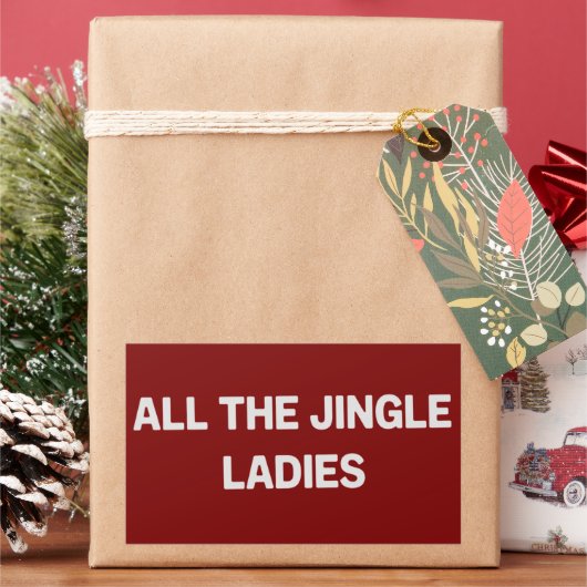 ジョングルレディース全員 Funny クリスマスマッチング 長方形シール (クリスマス)