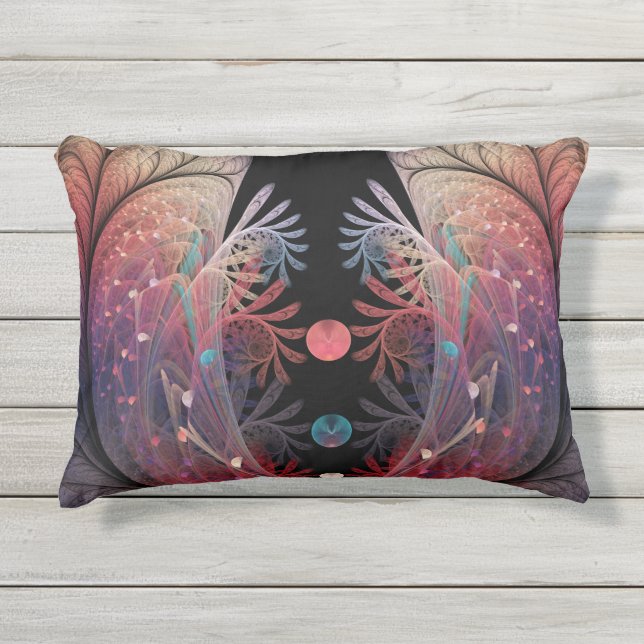 ジョングレージ抽象芸術モダンファンタジーフラクタル アウトドアクッション (正面)