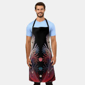ジョングレージ抽象芸術モダンファンタジーフラクタル エプロン (着用した状態)