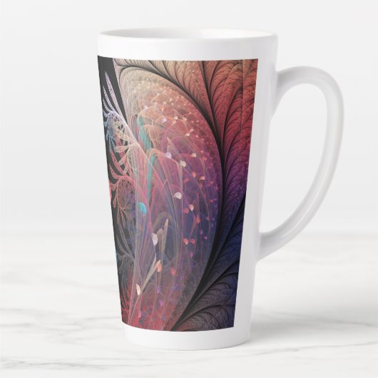 ジョングレージ抽象芸術モダンファンタジーフラクタル カフェラテマグ (右)