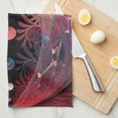 ジョングレージ抽象芸術モダンファンタジーフラクタル キッチンタオル (四つ折り)