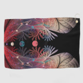 ジョングレージ抽象芸術モダンファンタジーフラクタル ゴルフタオル (横)