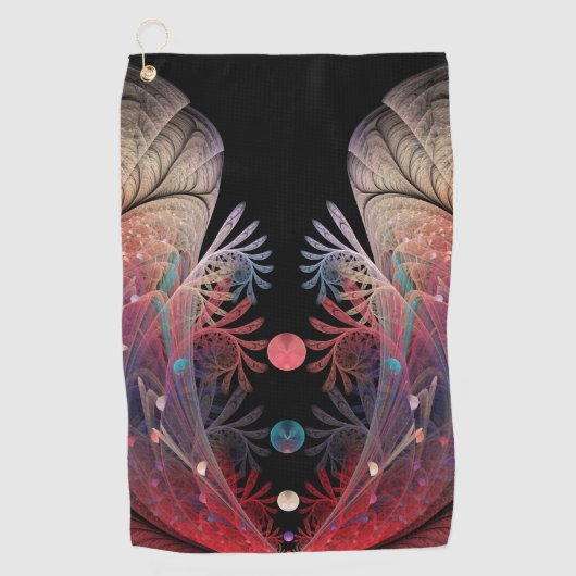 ジョングレージ抽象芸術モダンファンタジーフラクタル ゴルフタオル (正面)