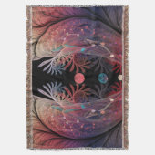 ジョングレージ抽象芸術モダンファンタジーフラクタル スローブランケット (正面縦)
