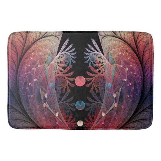 ジョングレージ抽象芸術モダンファンタジーフラクタル バスマット (正面)