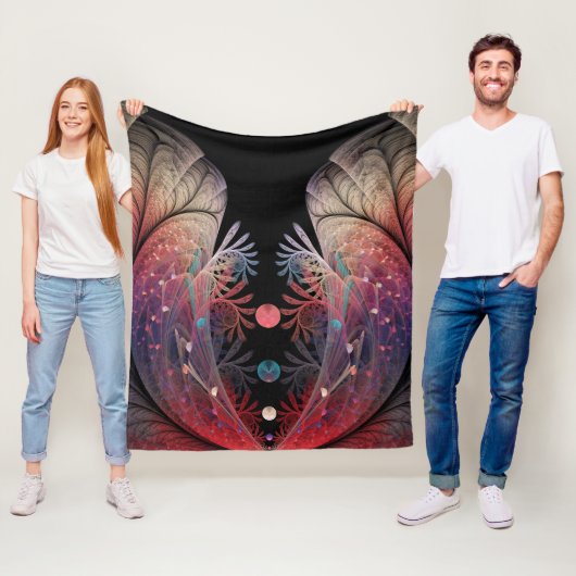 ジョングレージ抽象芸術モダンファンタジーフラクタル フリースブランケット (インサイチュ)