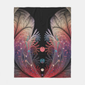 ジョングレージ抽象芸術モダンファンタジーフラクタル フリースブランケット (正面)